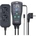 Temperature & Moisture Controller Outlet | Plug-in Thermostat for Reptiles & Greenhouses - Two-Stage Pre-Wired Electronic Black - Buy Online on GoSupps.com
