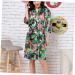 Angoily 1pc Floral Kimono Hair Dressing Gown Salon Client Night Gown Sleepshirt Overalls Girdle Kimono Robe Hair Coloring Cape Safety Gowns Belt for Hip Thrust Waist Belt Apron Spa Flowers - Buy Online on GoSupps.com