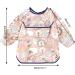 Discoball Waterproof Baby Bibs with Sleeves - Set of 3 Unisex Dribble Bibs | Adjustable Painting Apron Bibs for Infant/Toddler 6 Months to 3 Years | Large Pocket, White+Pink - Buy Online on GoSupps.com