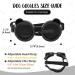 PETLESO Panda Shape Dog Sunglasses - Adjustable UV Protection Goggles for Small Dogs - Windproof & Dustproof (Black) - Buy Online on GoSupps.com