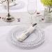 LLSF 210 Piece Silver Plastic Dinnerware Set - Disposable Plates, Cups, Napkins, and Cutlery for Wedding and Party - Buy Online on GoSupps.com