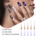 Nail Art Liner Brushes Set - 5Pcs 4/8/12/20/25mm Painting Tool for Nail Dotting & Fine Drawing - Purple Detail Brush for Long Lines & Designs - Buy Online on GoSupps.com