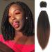 Braiding Hair Pre Stretched 14 Inch 8 Packs Professional Itch Free Hot Water Setting Short Synthetic Crochet Hair Yaki Texture Prestretched Braiding Hair (14 Inch (Pack of 8), 1B/30) 14 Inch (Pack of 8) 1B/30