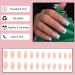 Ceboic 24pcs Short French Press on False Nails - Glossy White Border, Acrylic Full Cover Stick on Nails for Women and Girls - Removable & Adhesive Tabs Included - Buy Online on GoSupps.com