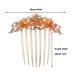 SG Store Flower Hair Comb | Rhinestone Bridal Headpiece for Women & Girls | Decorative Wedding Hair Accessories | Champagne - Buy Online on GoSupps.com