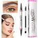Liqzirtu 2in1 Eyebrow Pen with Eyeliner Pencil Double Ended Eyebrow PencilSmudgeProof 2in1 Eyebrow Pencil and Eyeliner Pen Natural Looking Eyebrow Pencil for Travel Shopping 02 - Buy Online on GoSupps.com