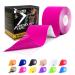 Athletic Tape 1/2/5 Roll Relieve Muscle Soreness and Strain Shoulders Wrists Knees Ankles Elastic Waterproof Good Air Permeaability Hypoallergenic Pink 5cm*5m by SOONGO 5 m (Pack of 1) Pink