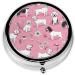 French Bulldog & Flower Round Pill Box 3 Compartment Mini Portable Travel Medicine Organizer - Buy Online on GoSupps.com