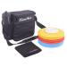 Gamesun Disc Golf Set with 6 Discs and Mini Disc,Starter Disc Golf Bag,Towel Black