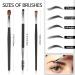 BBTO 3-Part Eyebrow & Duo Eye Brush Set - Angled Eyeliner Precision Flat Definer & Small Shades for Women & Girls - International Shipping Available - Buy Online on GoSupps.com