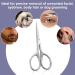 JIEYAO Small Eyebrow Scissors with PU Sheath Professional Grooming Scissors Moustache Scissors Facial Hair Scissors Straight Tip Stainless Steel Nose Hair Scissors for Men Women - Buy Online on GoSupps.com