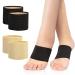 Arch support Sleeves Plantar Fasciitis Brace Compression Bands (2 Pairs) For Fallen Arches Flat Feet Bone Spurs High Arches Flat Arches Foot Pain Relief Copper Infused Wrap Straps For Women Men Medium Size