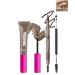 Tinted Brow Gel Kit-1 Taupe Tinted Eyebrow Mascara Gel & 1 Eyebrow Pencil Dark Brown Waterproof Thickening Long Lasting Transfer-Proof Brow Glue Fill Shaping Eyebrow with Brow Tool & Brush-Set 1 Set 1 Taupe