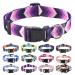 Mihqy dog collar adjustable soft & comfort dog collar Bohemian flowers geometric trunk design for small medium and large dogs (purple arrow m) m (neck circumference 33-55 cm width 2 cm) purple arrow