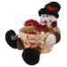 CHILDWEET Basket Desktop Decor Tabletop Decor Nativity Decor Xmas Candy Container Ornaments Child White Frame Brown 17X17CM