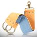 Shaving Leather Strop - Straight Razor Strop, Razor Strop With Elegant Brown Leather, Riveted Brass Anchor Hooks, Blue Linen Stropping Belt For Cleaning, Knife Sharpening Strop, Keeps Your Blade Sharp