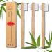 Denture Cleaner Brush Toothbrush | Earth Friendly Natural Bamboo Soft Bristles That Will Not Scratch Your Full Partial Dentures After Brushing | Effectively Clean Hard to Reach Areas of Dentures