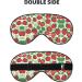 Strawberry Pattern Unisex Sleep Eye Mask - Soft Comfort Shade for Travel Yoga & Shift Work - Black - Buy Online on GoSupps.com