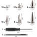 YORANYO 70-Piece Silver Spike and Stud Set for Clothing, Shoes, Bags, and Crafts - Assorted Shapes and Sizes for Leather, Belts, Dog Collars - Screw Back Bullet and Tree Rivets - Buy Online on GoSupps.com