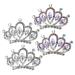 FRCOLOR Set of 4 Princess Tiara Crown Comb Rhinestone Tiara Hair Comb Mini Crystal Hair Clip Rhinestone Crown Hair Comb Hair Accessories for Girls