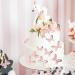 Blumomon 30 Pcs 3D Butterfly Cake Topper Decor - Pink Gold Edge Cupcake Picks for Weddings Baby Showers & Birthdays - Buy Online on GoSupps.com