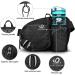 WATERFLY Hiking Waist Bag Fanny Pack - Black | Water Bottle Holder for Men and Women | Ideal for Running, Dog Walking, Fits All Phones (Bottle Not Included) - Buy Online on GoSupps.com