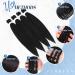 Feshfen Pre-Stretched Braid Hair Extensions - 65 cm Yaki Texture Darkest Brown (4 Pack) | EZ Braiding Synthetic Hair - Buy Online on GoSupps.com