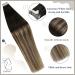 LAAVOO Real Hair Tape In Extensions - Balayage Brown & Black Ombre 50g 20pcs - Premium Quality Invisible Tape Extensions - Buy Online on GoSupps.com