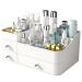 Makeup Organizer for Vanity Large Countertop Organizer with Drawers Cosmetics Storage for Skin Care Brushes Eyeshadow Lotions Lipstick Nail Polish.Great for Dresser Bathroom Bedroom (White) X-Large 3 Drawers White