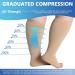 Hotfiary Plus Size Compression Stockings for Men & Women | 20-30 mmHg Open Knee High | Wide Calf Sizes S to 7XL | Beige - Buy Online on GoSupps.com