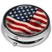 Portable Metal Pill Box - American Flag Design | 3-Compartment Travel Accessory for Small Pills - Buy Online on GoSupps.com