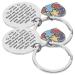 Besportble 2st key pendant consciousness gift Puzzle pair keychain teacher therapist key trailer gifts lovers charm birthday present stainless steel
