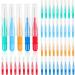 50 Pieces Interdental Brush Toothpicks Tooth Flossing Head Oral Dental Hygiene Brush Teeth Cleaner Dental Floss Stick Tooth Cleaning Tool
