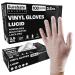SURESAFE Clear Vinyl Gloves 3.5 Mil Latex Free Disposable Gloves Cleaning Gloves Food Prep Gloves Disposable Small Box of 100