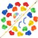 Rainbow DIY Monkey Rock Climbing Holds for Kids - 20pc Wall Rock Holds, 2 Handles, 8ft Climbing Rope Kit - Buy Online on GoSupps.com