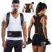 Magnetic Back Support for Posture Corrector with 10 Magnets and Adjustable Straps and Breathable Mesh Panels M black 1