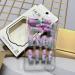 Shop 24Pcs Marble Pattern Medium Square Press-On Nails - Reusable French Fake Nails for Women | Glossy Coffin Design - Buy Online on GoSupps.com