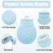 Small Heat Bottle with Cover - 320ml Mini Silicone Hot Water Bottle for Warm & Cold Relief | Ideal for Menstrual Pain & Hand-Foot Warmers - Blue - Buy Online on GoSupps.com