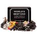 Worlds Best Dad - Retro Liquorice Hamper (Classic Black Hamper With World's Best Dad Branding & Gift Label) by Treasure Island Sweets