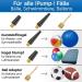 Premium 6-Part Bicycle Valve Adapter Set | Universal Pump Adapters for Balls Balloons Gymnastics & Air Mattresses - Compatible with DV SV & AV - Buy Online on GoSupps.com