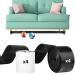 Toy Blocker for Under Couch, 4 Packs 19.7 Feet Under Couch Blockers Straps for Toys (4 Rolls 78.8 Feet in Total), Under Sofa Gap Bumper Adjustable Toy Stoppers Belt, Include 4 Adhesive Mounting Straps Black