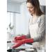 Lanon Wahoo Reusable Household Gloves - Skin-Friendly Cotton Lined Kitchen & Cleaning Gloves - Size S - Red - Durable & Comfortable - Buy Online on GoSupps.com