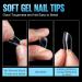 Tomicca 240 Pieces Short Square Gel Nail Tips - Full Cover Artificial Nails for DIY Nail Art & Nail Studios - 15 Sizes Half Matte Tips - Buy Online on GoSupps.com