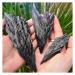 Natural Crystal Rough Natural Raw Black Kyanite Crystals Rough Black Kyanite Mineral (Color : Wholesale 1kg Size : Medium(5-7cm))