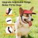Pawaboo Dog Baseball Cap - Adjustable Sports Cap with Elastic Ear Holes for Small Medium & Large Dogs | Sun Protection Dog Outfit (Red M) - Buy Online on GoSupps.com
