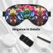 Colorful Succulent Sleep Mask | Adjustable Breathable & Fashionable Eye Mask for Ultimate Comfort International Shipping Available - Buy Online on GoSupps.com