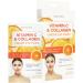 Vitamin C and Collagen Under Eye Patches - Brightens Dark Circles Tightens Under Eye Skin Anti-aging & Firming Under Eye Pads - Cruelty Free Korean Skin Care For All Skin Types - 5 Pairs