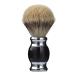 Je&Co 100% Silvertip Badger Hair Shaving Brush Handmade Shaving Brush with Fine Resin Handle and Stainless Steel Base (Black)