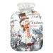 Christmas snow tank bottle with cover heat bottles for pain relief hand feet heat bag for heat and cold compress 2 L