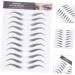 Housoutil 12 Sheets Waterproof Eyebrow Stickers Temporary Brow Tattoos Men Imitation Eyebrow Template 6d Hair 21x15cm Black - Buy Online on GoSupps.com